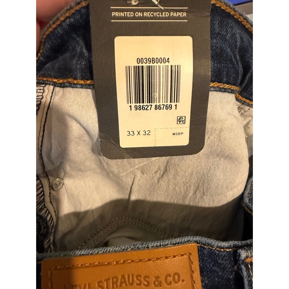 Levi's 728 High Rise Wide Leg Women 33 Blue Denim Vintage Stretch - Picture 7 of 9